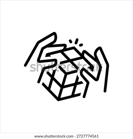 Vector black line icon for dexterous
