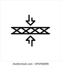 Icono de línea negra vectorial para dicke