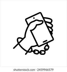 Vector black line icon for digitalholics