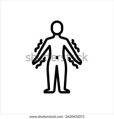 Vector black line icon for diplegia