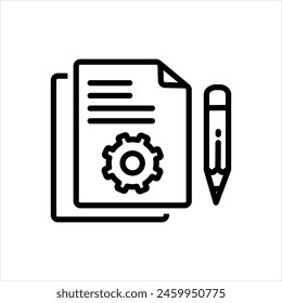 Vector black line icon for directory page design