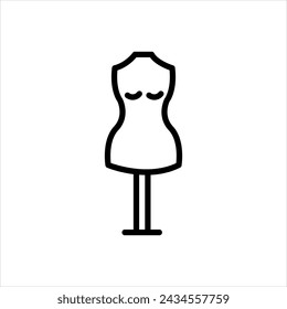 Vektor-schwarze Linie-Symbol für Dummy