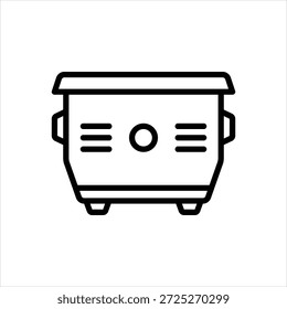 Icono de línea negra de Vector para contenedor de basura      