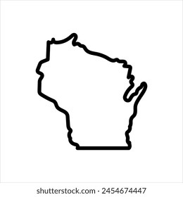 Vector black line icon for elkhorn