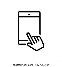 Icono de línea negra del vector para
