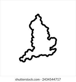 Icono de línea negra vectorial para Inglaterra