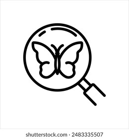 Icono de línea negra de Vector para entomólogo