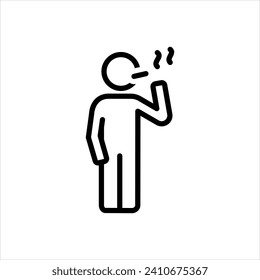 Vector black line icon for entrenched