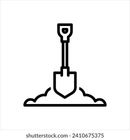 Vector black line icon for entrenched