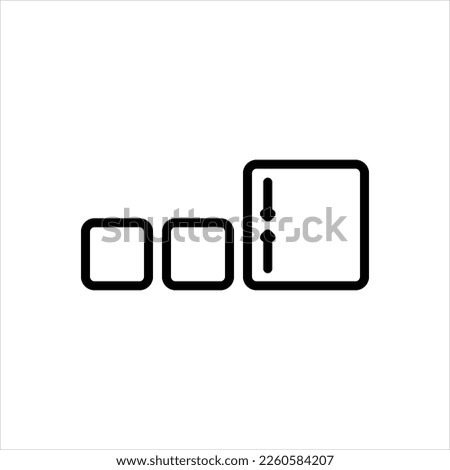 Vector black line icon for especially