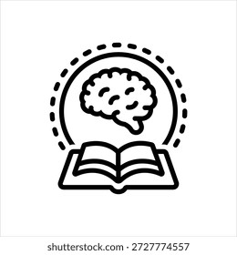 Vector black line icon for Expert Knowledge