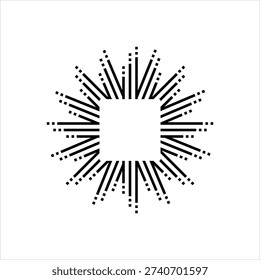 Vector black line icon for Explosion