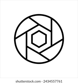 Vector black line icon for exposure