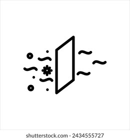 Icono de línea negra vectorial para filtrado
