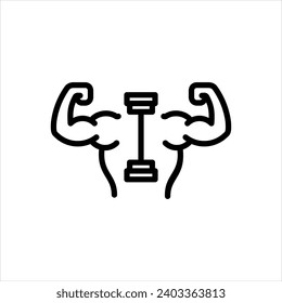 Vector black line icon for flex 