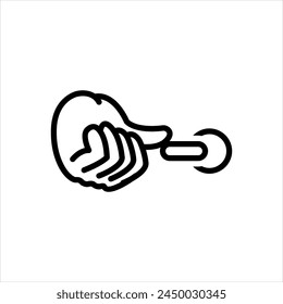 Vektorgrafik-Schwarzzeilensymbol zum Ausspülen