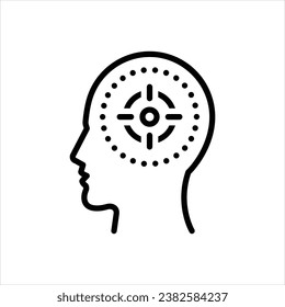Icono de línea negra del vector para focos