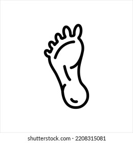 Vektorschwarze Linie Symbol für Fuß