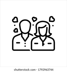 Vector black line icon for forever