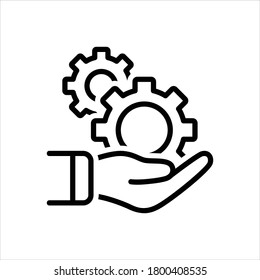 Vector black line icon for formation