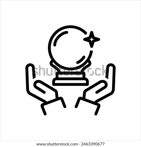 Vector black line icon for fortune