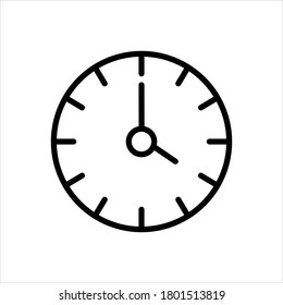 Vector black line icon for four