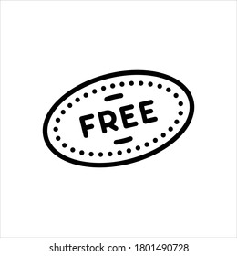 Vector black line icon for free
