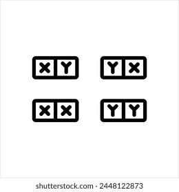 Vector black line icon for genepool
