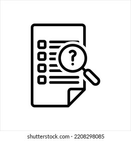 Vector black line icon for generally