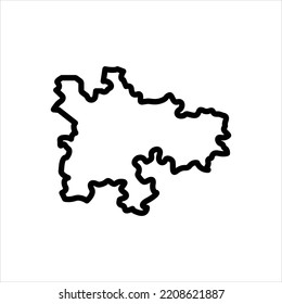 Vector black line icon for glasgow