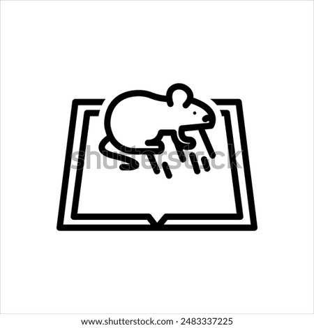 Vector black line icon for glue trap