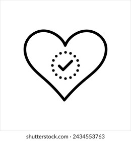 Icono de línea negra vectorial para buen estado