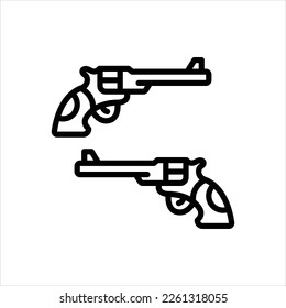 Icono de la línea negra del vector para armas