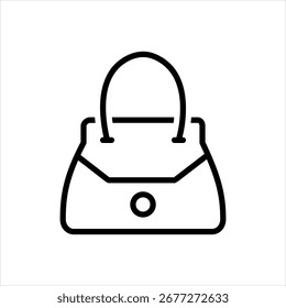 Vektor schwarze Linie Symbol für Handtasche