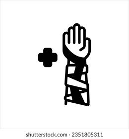 Vector black line icon for harm