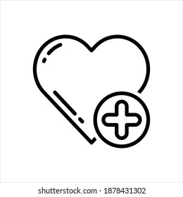 vector black line icon for healthy