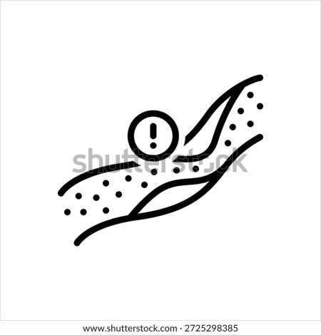 Vector black line icon for high cholesterol
