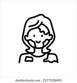 Vector black line icon for holi celebration