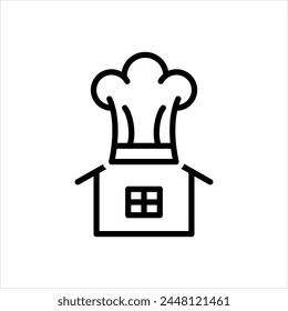 Icono de línea negra de Vector para casero