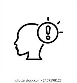 Vector black line icon for 
human error