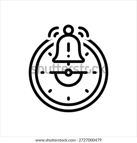 Vector black line icon for immediate attention