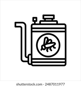 Icono de línea negra de Vector para insecticida