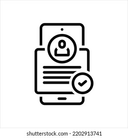 Vector black line icon for introductory