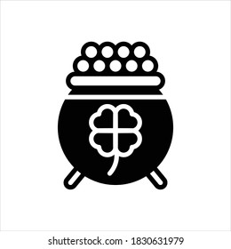 Vector black line icon for irish