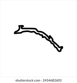 Vector black line icon for kuna yala