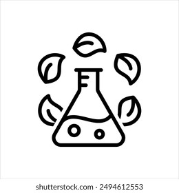 Vector black line icon for life science