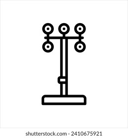 Icono de línea negra del vector para torre luminosa