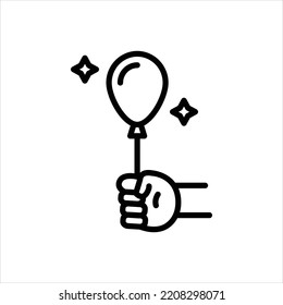Vector black line icon for lightweight
