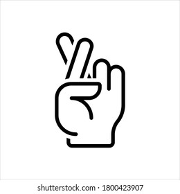 Vector black line icon for lucky