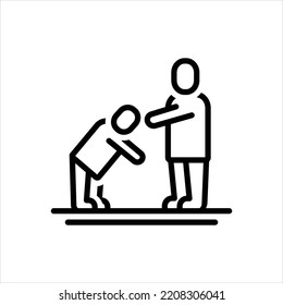 Vektorsymbol für schwarze Linie für Art
